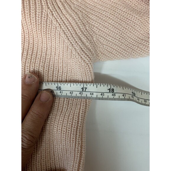 CABI Eliza Lace Up Light Pink Sweater Cardigan Size Medium Style 3357 V Neck - Picture 11 of 14